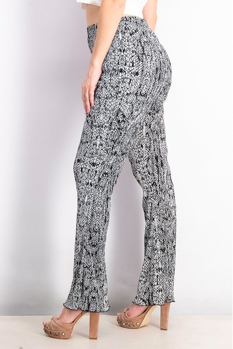 TOPSHOP Women Regular Fit Printed Pants, Black and White - Image 2
